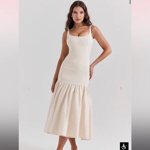 House of CB Amore Drop Waist Midi Dress